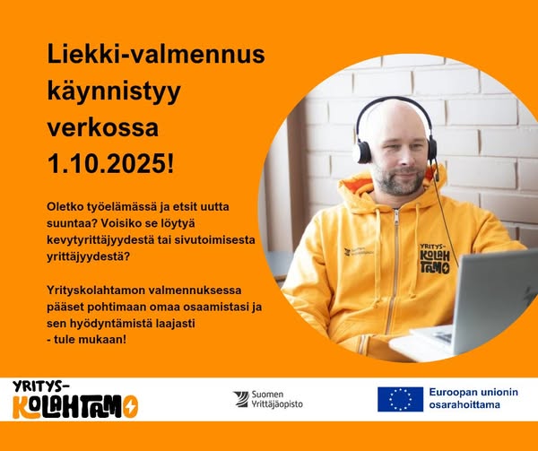 Maksuton Liekki yrittäjyysvalmennus verkossa / etänä