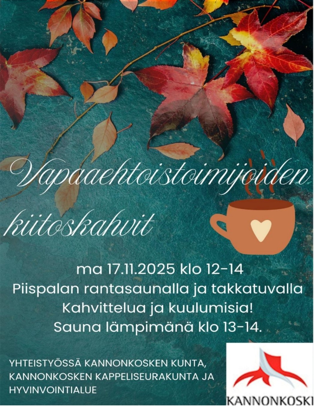 vapaaehtoistoimijoiden kiitoskahvit